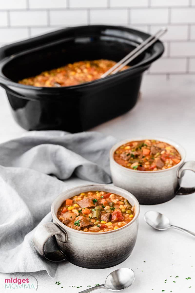 Slow Cooker Vegetable Beef Soup