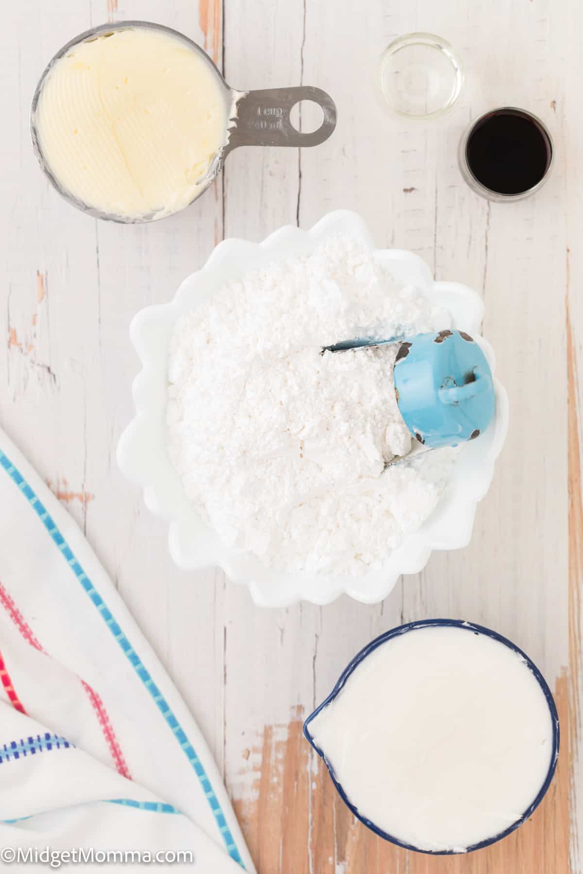 Vanilla buttercream Frosting recipe ingredients