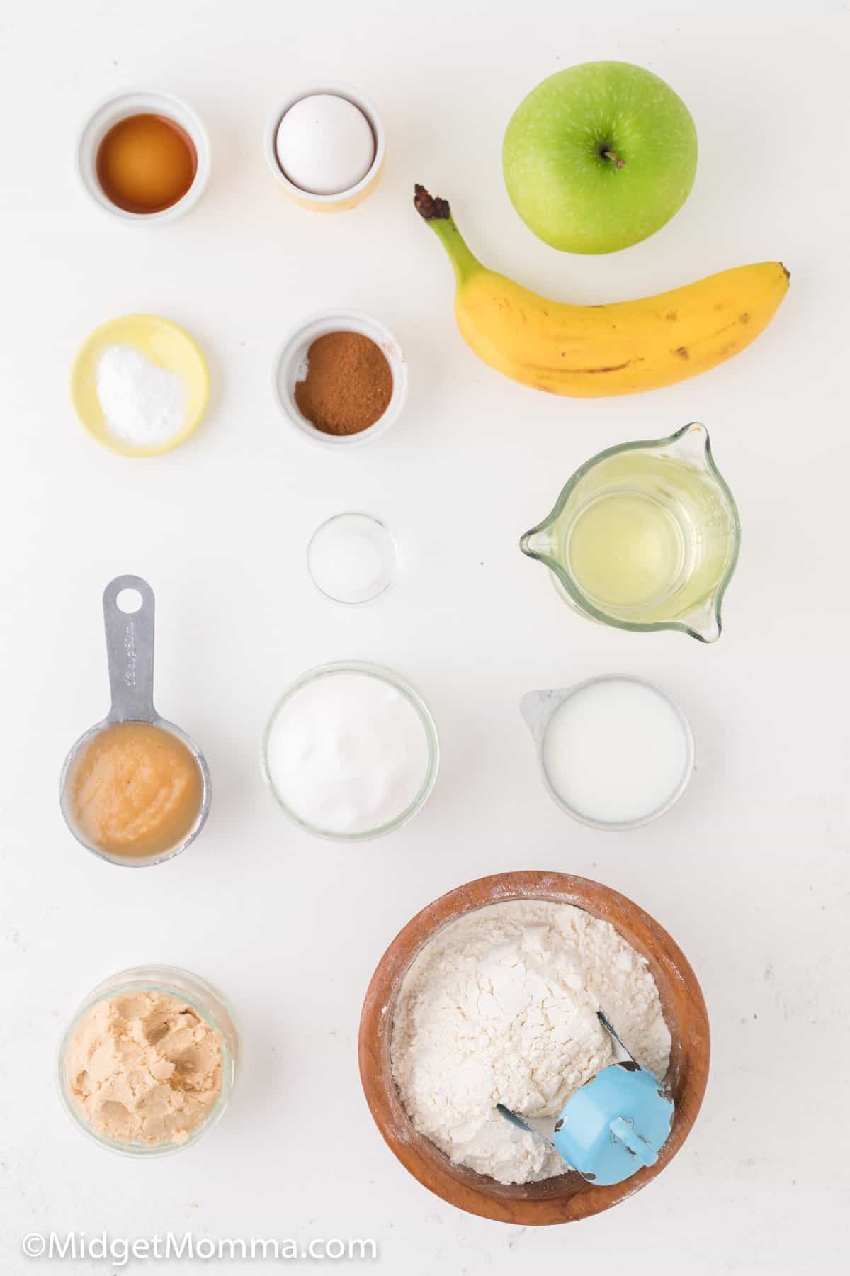 Banana Apple Bread ingredients