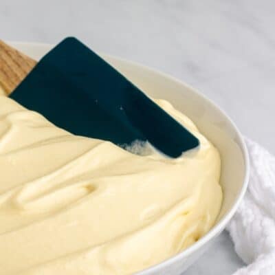 Bavarian Cream - how to make bavarian cream like a bakery - a bowl of Bavarian cream