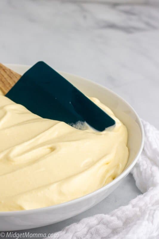 Bavarian Cream - how to make bavarian cream like a bakery - a bowl of Bavarian cream