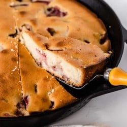 Slice of Strawberry Skillet Cake