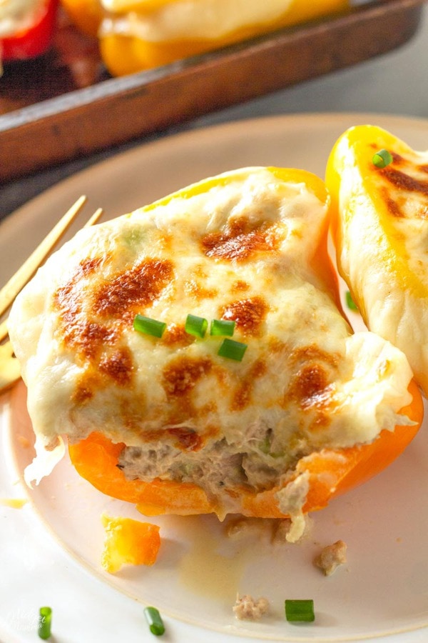 Tuna Melt Low Carb Stuffed Peppers