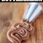 Sugar free keto and low carb chocolate buttercream frosting