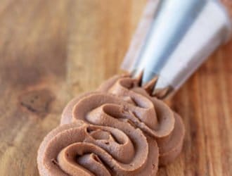 Sugar free keto and low carb chocolate buttercream frosting