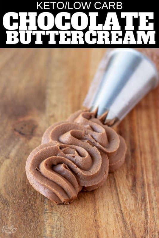 Sugar free keto and low carb chocolate buttercream frosting