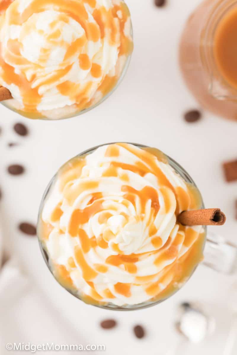 overhead photo of Caramel Macchiato recipe