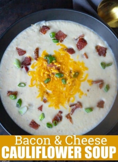 Cauliflower Soup with Bacon and Cheese