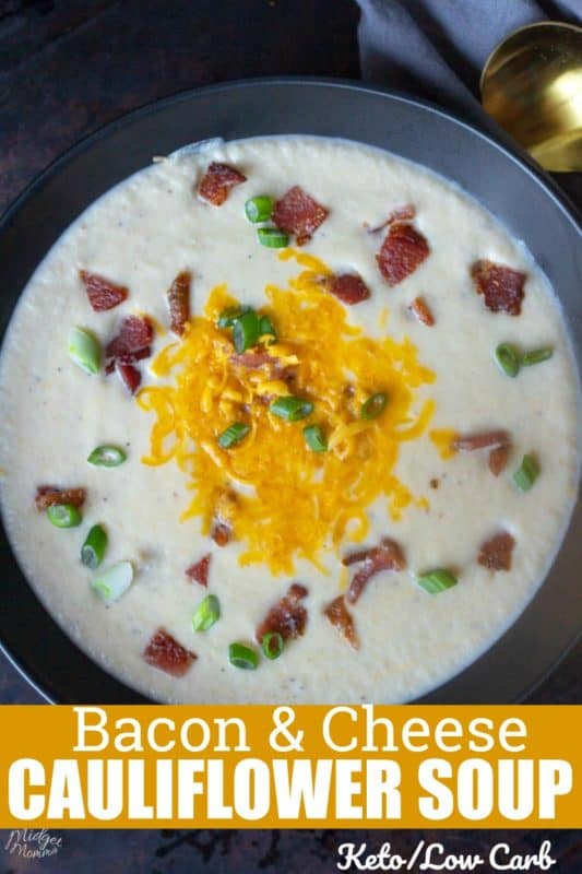 Cauliflower Soup with Bacon and Cheese