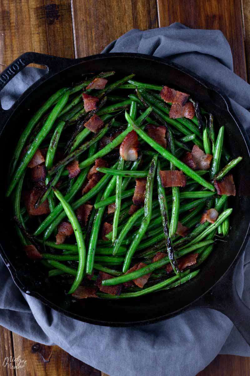 garlic green beans with bacon