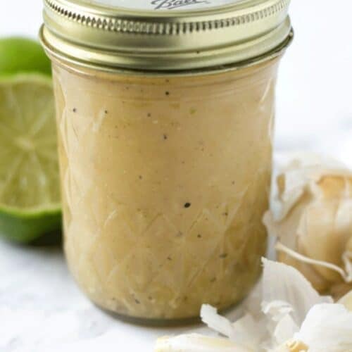 Garlic Lime Vinaigrette Salad Dressing • MidgetMomma