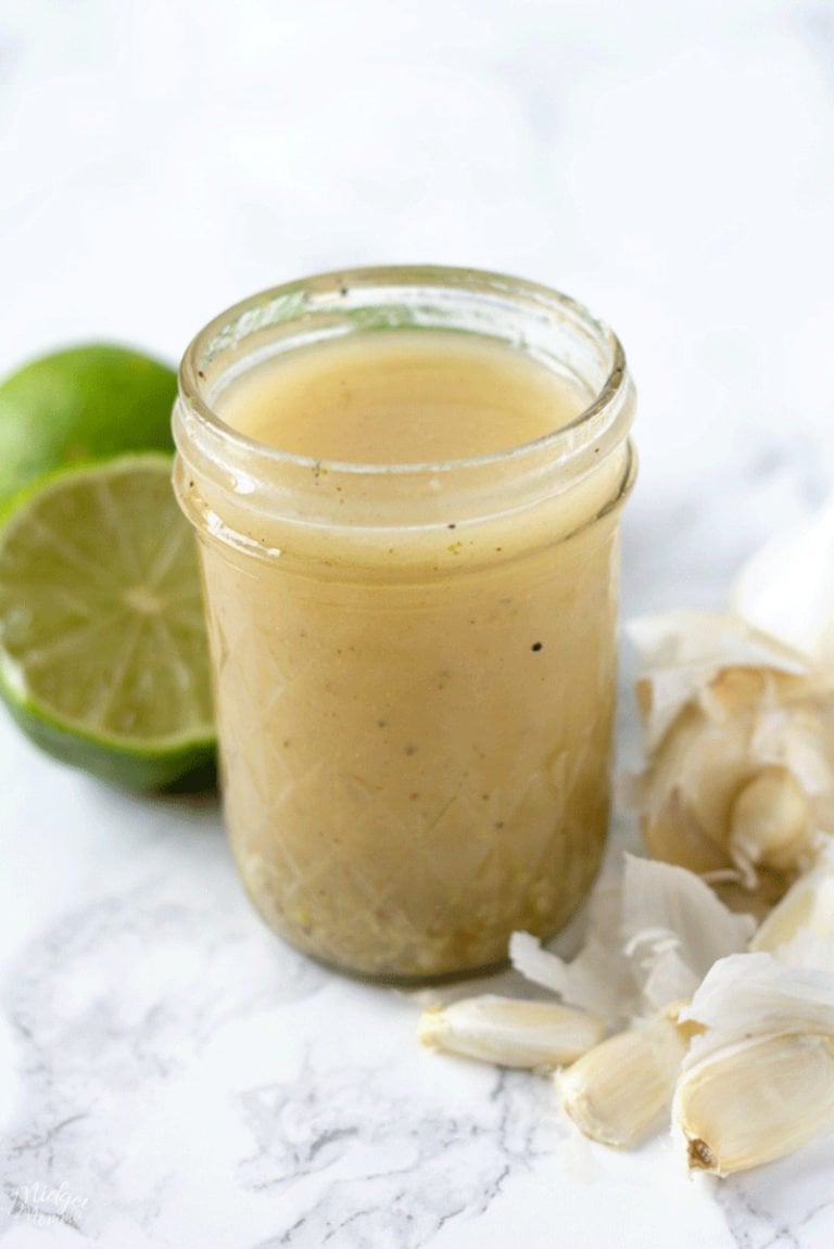 Garlic Lime Vinaigrette Salad Dressing • MidgetMomma