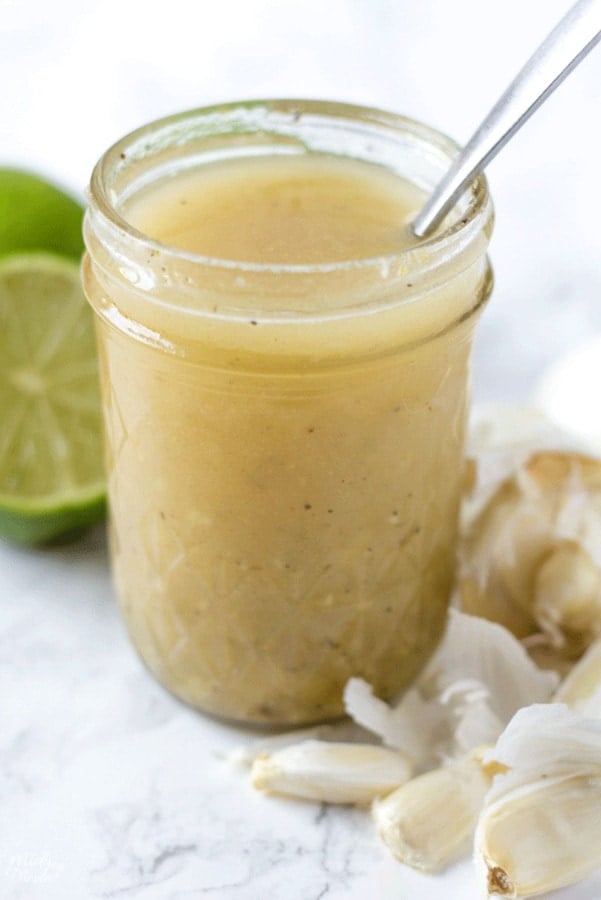 Garlic Lime Vinaigrette Salad Dressing • MidgetMomma