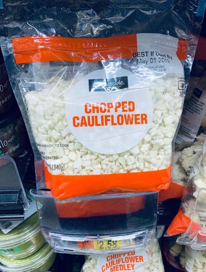 chopped cauliflower at Walmart 