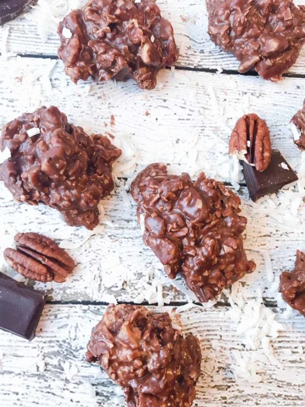 Low Carb/Keto Chocolate Peanut Butter No Bake Cookies