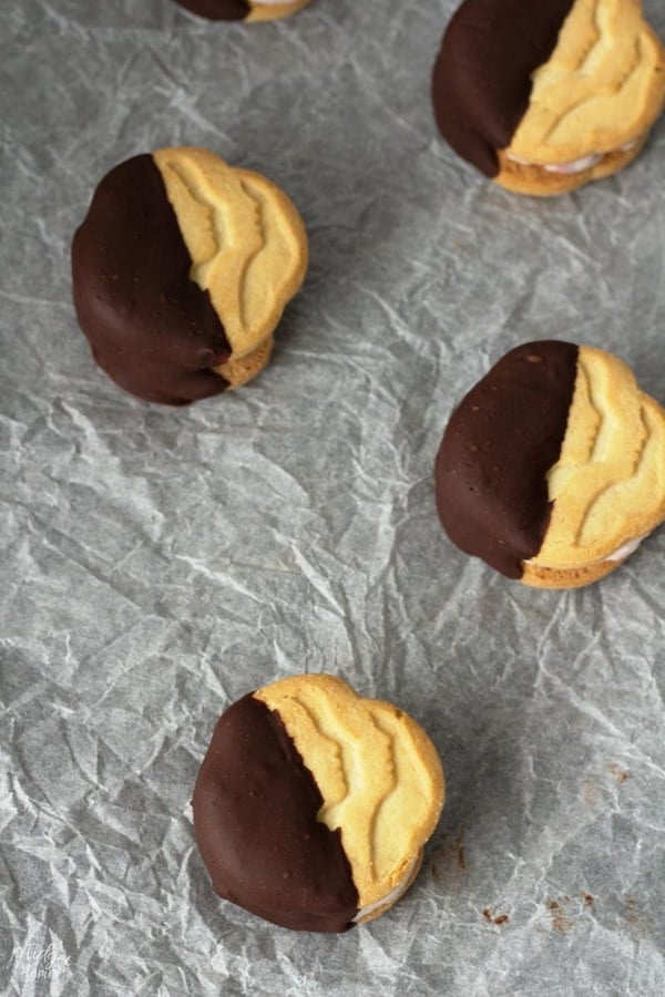 Neapolitan Ice Cream Sandwiches made with Girl Scout Cookies