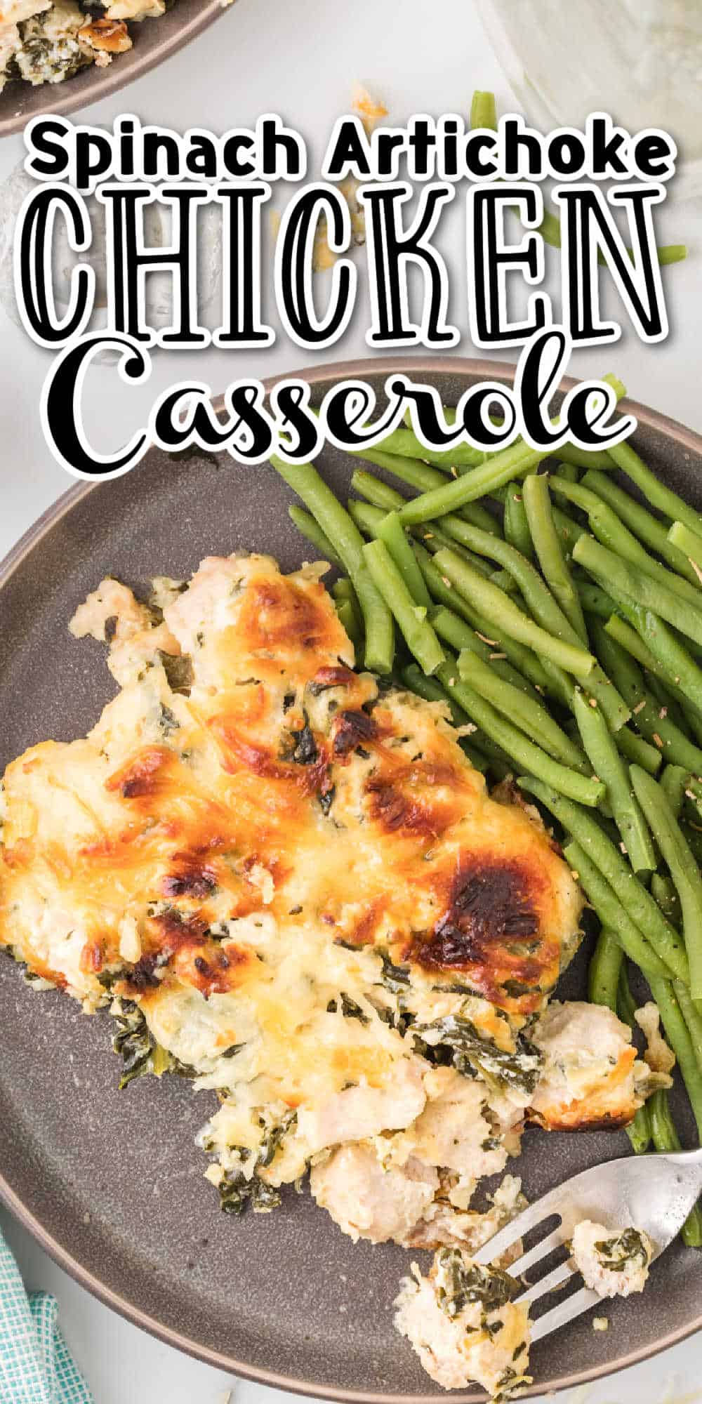 Spinach Artichoke Chicken Casserole Recipe • MidgetMomma