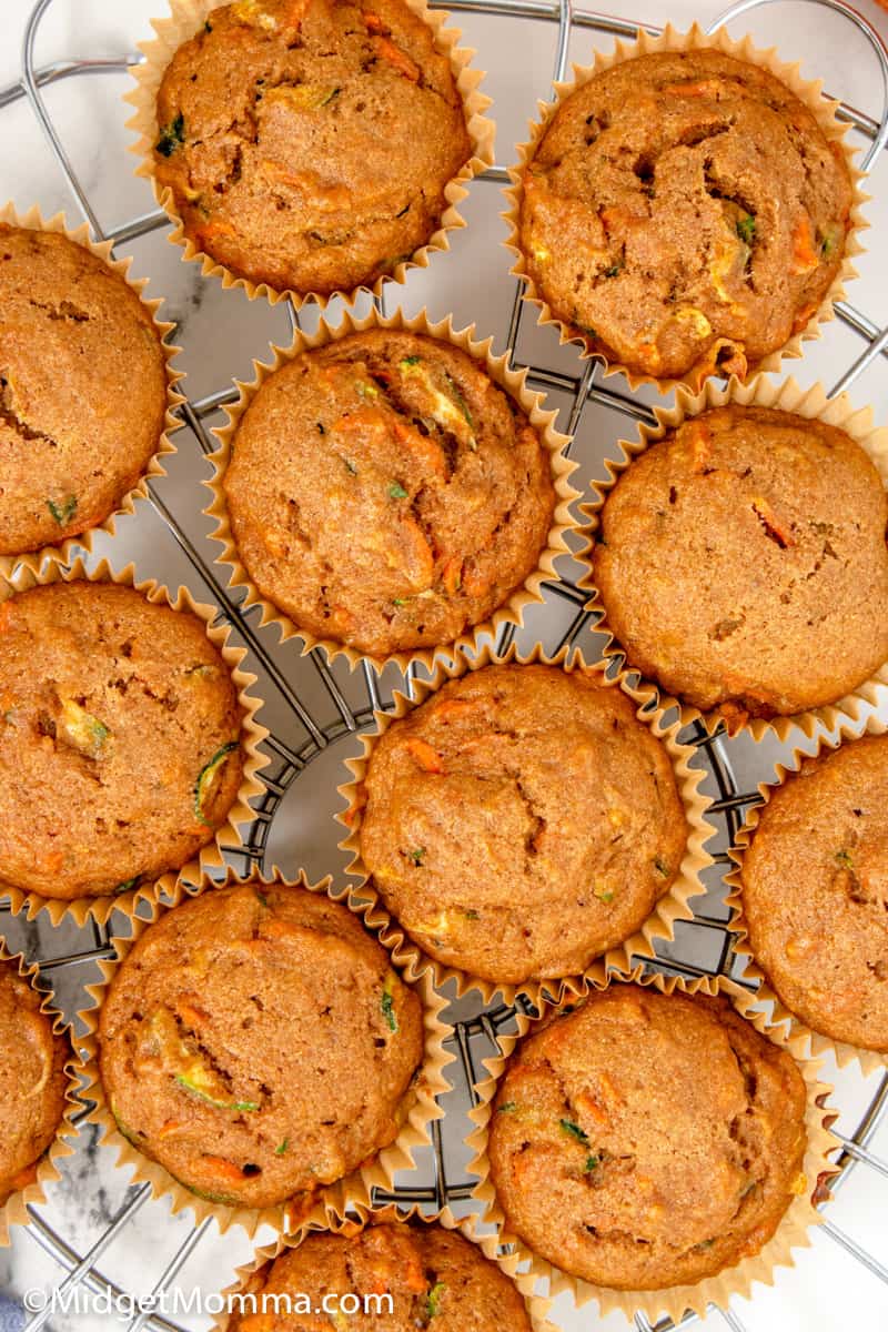 close up photo Zucchini Carrot Muffins