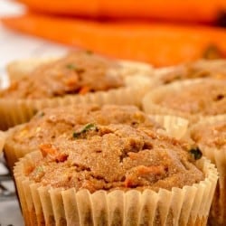 close up Zucchini Carrot Muffins photo