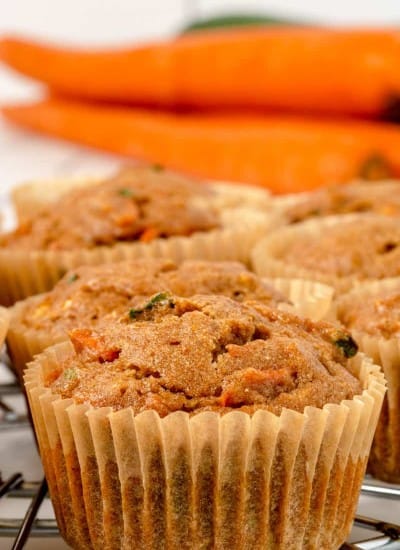 close up Zucchini Carrot Muffins photo