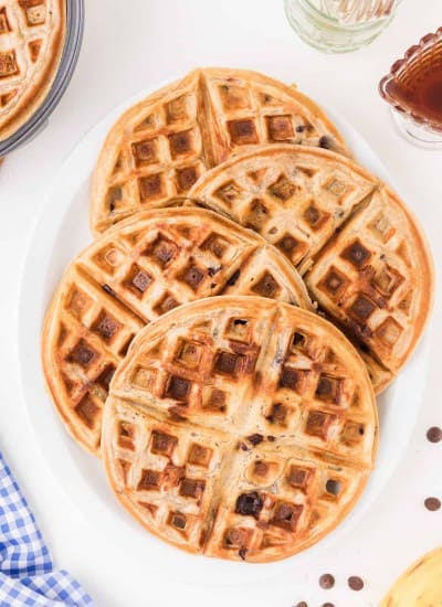 banana chocolate chip waffles