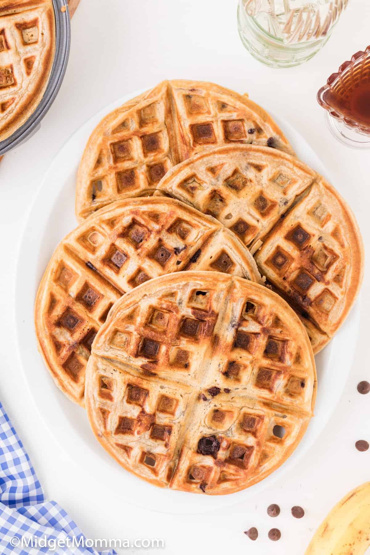 banana chocolate chip waffles