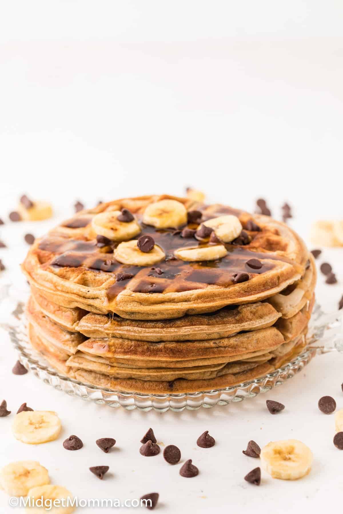 banana chocolate chip waffles