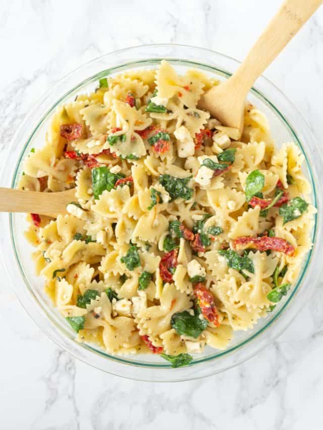 Sun dried Tomato Pasta Salad Recipe • MidgetMomma