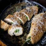 Asparagus stuffed chicken breasts