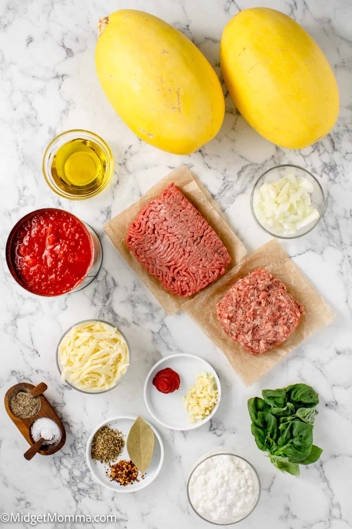 spaghetti squash lasagna recipe ingredients