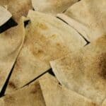 Baked Cinnamon Sugar Tortilla Chip on a plate