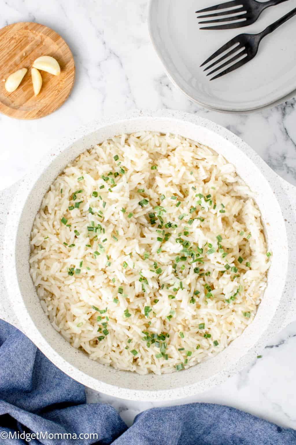 Easy Garlic Butter Rice • MidgetMomma