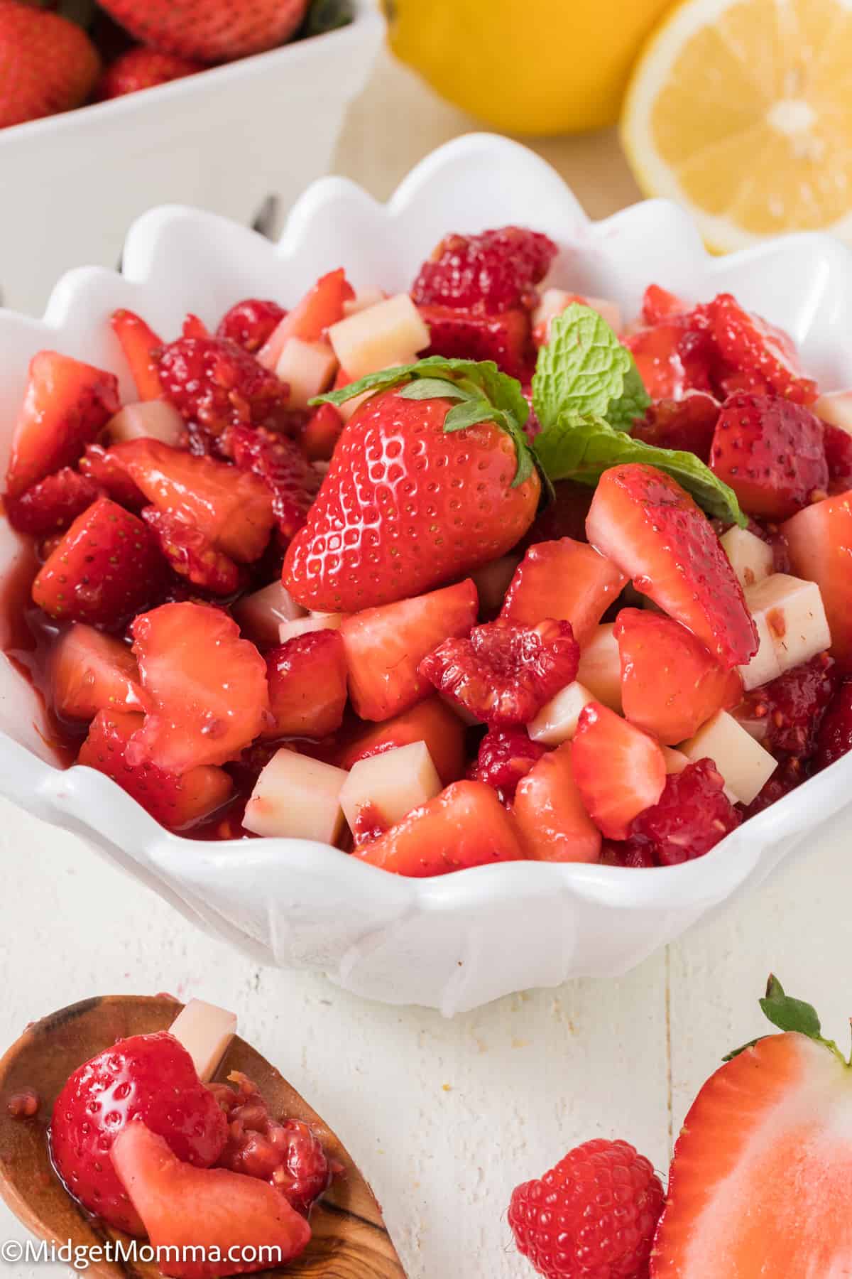 Strawberry Fruit Salsa Recipe with Raspberries