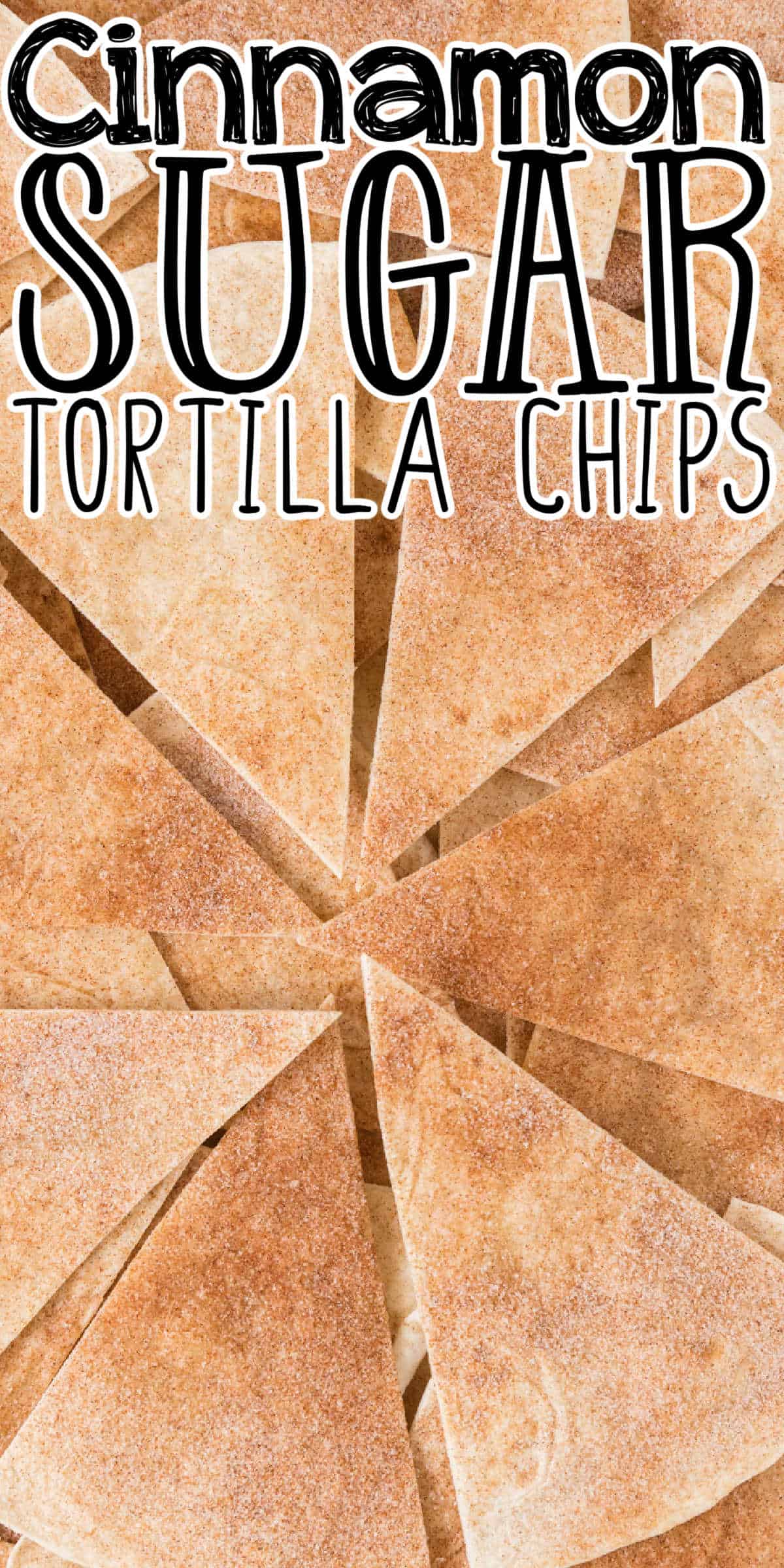 Baked Cinnamon Sugar Dessert Tortilla Chips (Churro Chips)