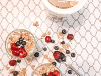 Fruit & Granola Greek Yogurt Parfaits with Greek Gods® Greek-Style Yogurt. #ad #Breakfast #MidgetMomma #Yogurt