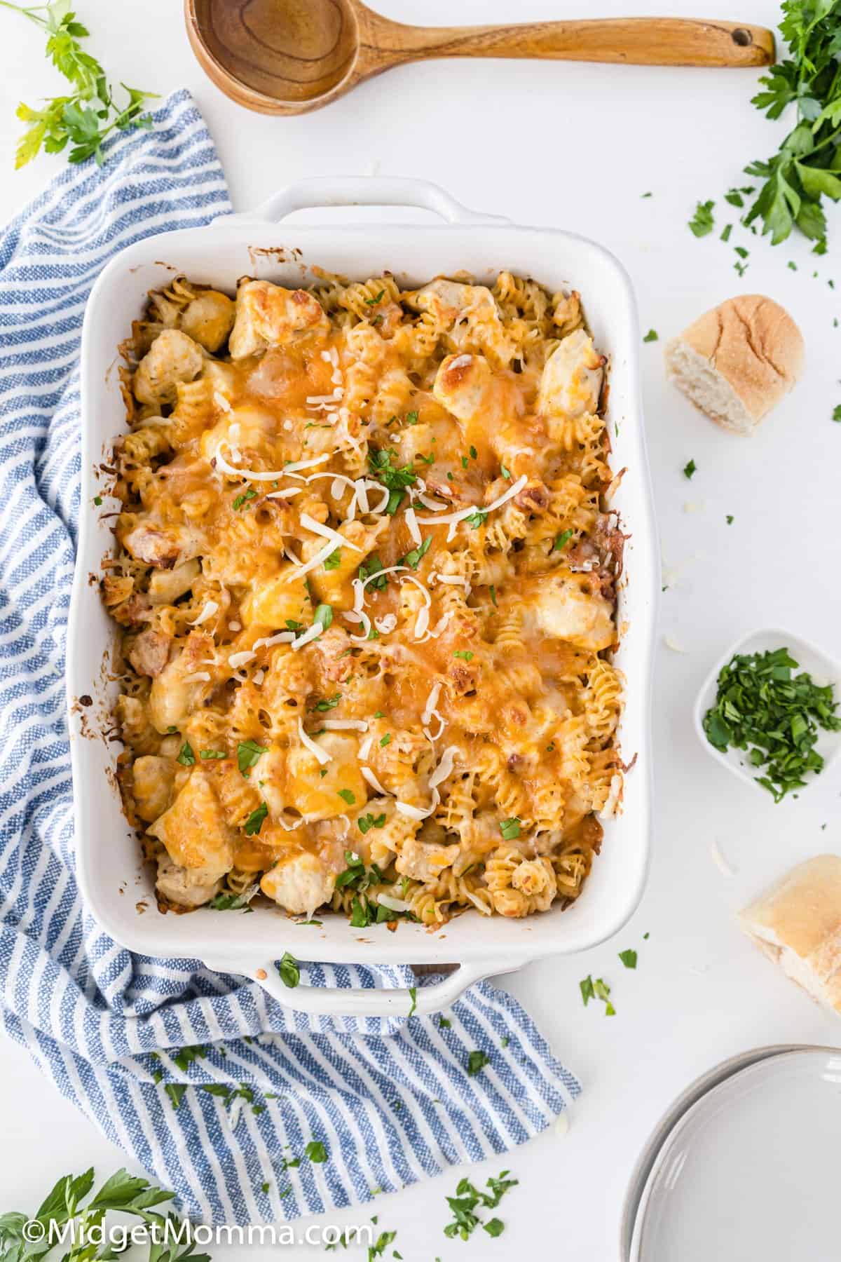 Chicken Bacon Ranch Pasta Casserole