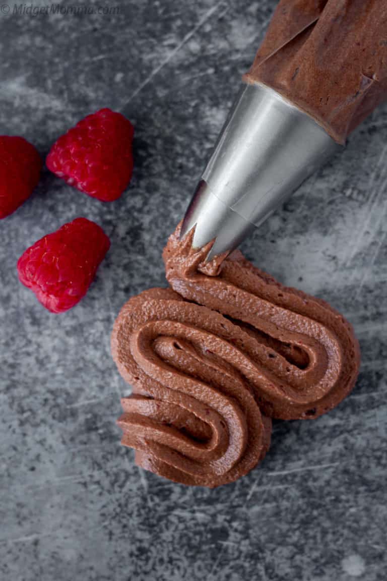 Chocolate Raspberry Buttercream Frosting • MidgetMomma