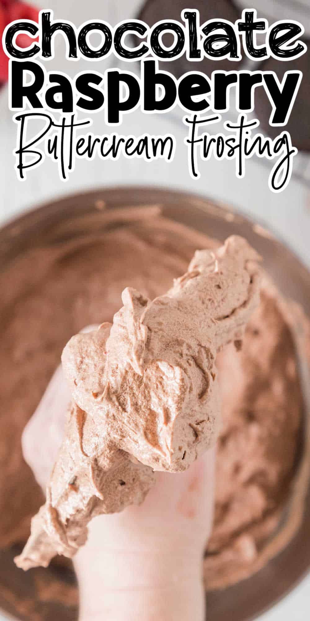 Chocolate Raspberry Buttercream Frosting Recipe • MidgetMomma