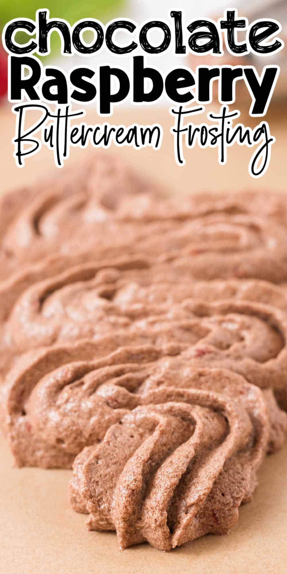 Chocolate Raspberry Buttercream Frosting Recipe • MidgetMomma