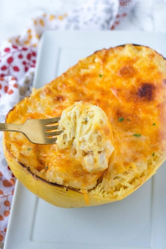 Spaghetti Squash Au Gratin (Low carb & Keto Friendly)