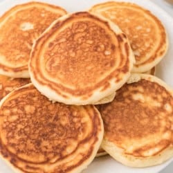 plate of The Best Fluffy Homemade Pancakes
