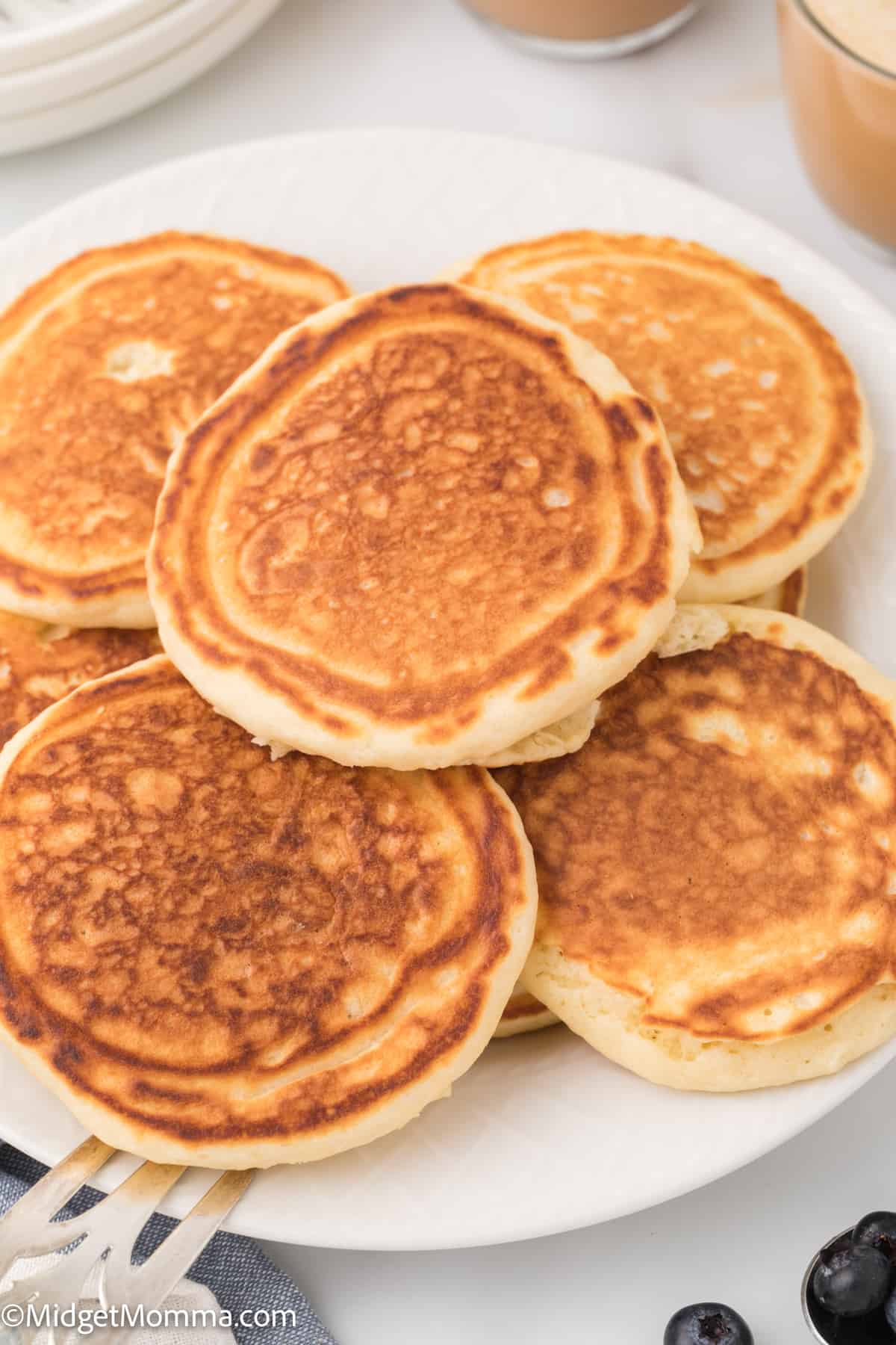 plate of The Best Fluffy Homemade Pancakes