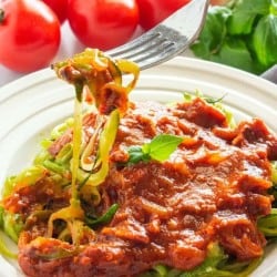 Zoodles with Spicy Tomato Sauce