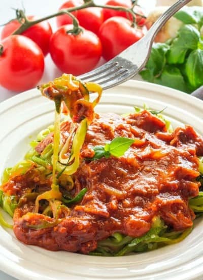 Zoodles with Spicy Tomato Sauce