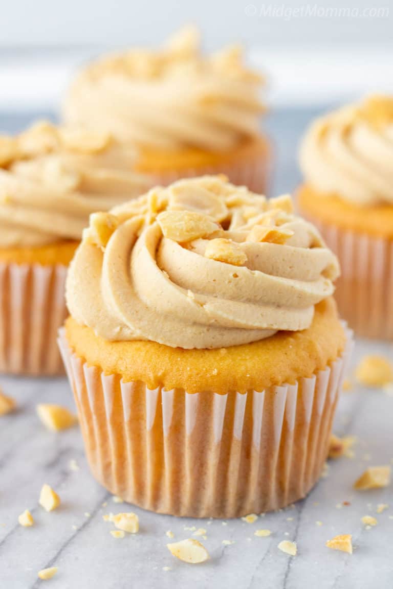 Peanut Butter Cupcakes Moist & Delicious! • MidgetMomma