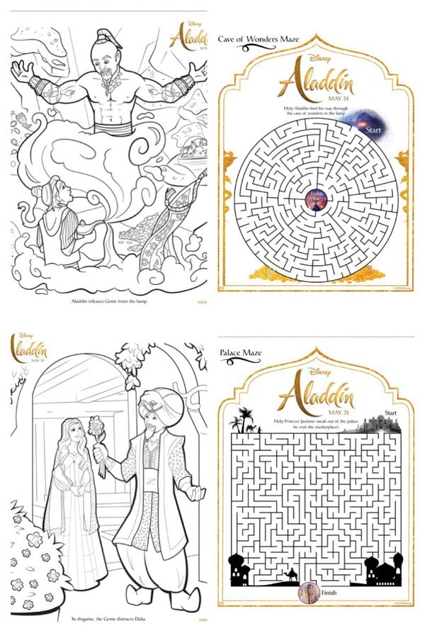 Aladdin Coloring pages