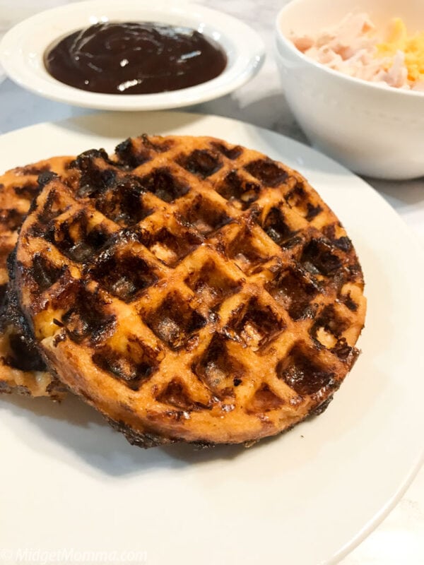 BBQ Chicken Keto Chaffle Recipe • MidgetMomma
