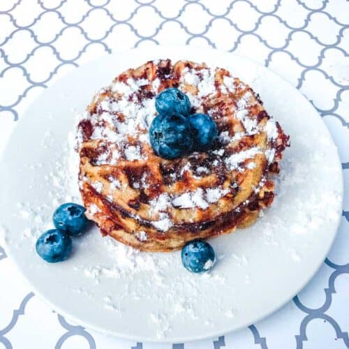 Keto Blueberry Waffles (Blueberry Keto Chaffle) • MidgetMomma
