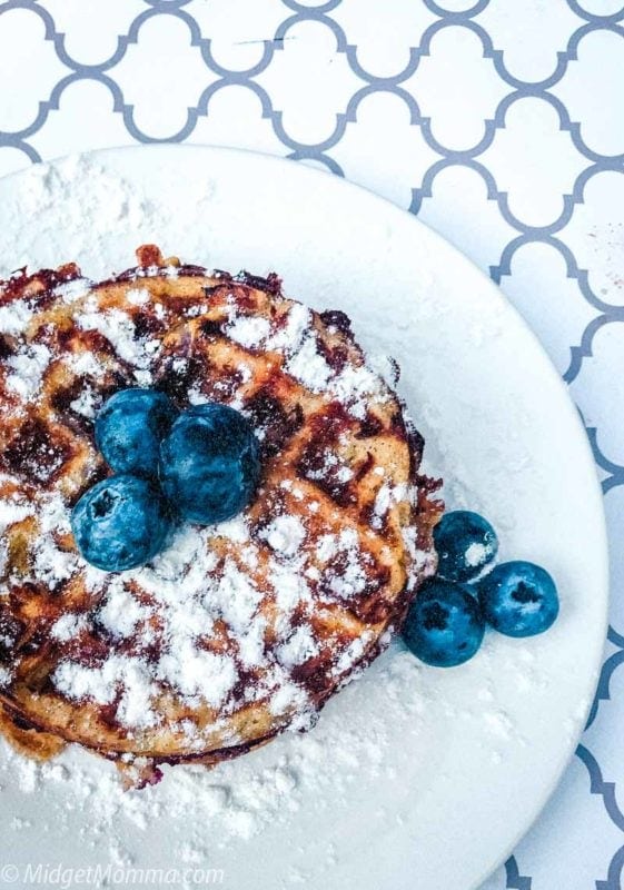 Keto Blueberry Waffles (Blueberry Keto Chaffle) • MidgetMomma