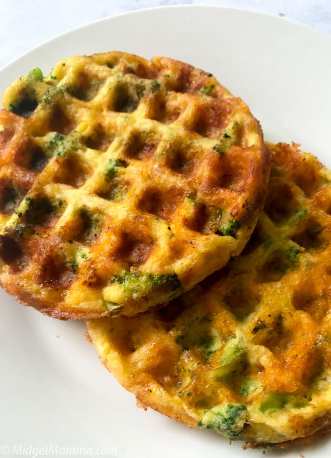 Broccoli and cheddar cheese chaffle